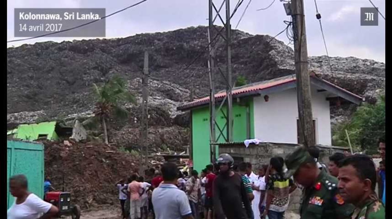 Sri Lanka : dans une décharge, une immense pile d’ordures s’effondre sur un bidonville