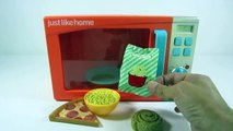 Just Like Home Microwave Oven Toy Playset Pretend Play Food Kitchen Toys