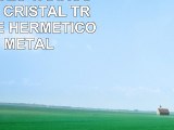 JUEGO 4 BOTES TARROS CUADRADO CRISTAL TRANSPARENTE HERMETICOS TAPA METAL