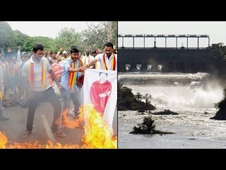 Karnataka releases Cauvery water to Tamil Nadu amidst shutdown & protest| Oneindia News