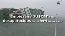 Empiezan a buscar a los desaparecidos en un ferri surcoreano hundido