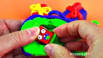 Play-Doh Surprise Egg Christmas Presents Minnie Mouse Hello Kitty Cars 2 Shopkins Toys FluffyJet