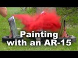 Man Creates Art Using AR-15 and Exploding Paint Cans