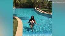 Liza Golden-Bhojwani emerges from pool in sexy Instagram video _