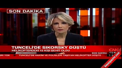 Tunceli'de helikopter düştü: 12 şehit