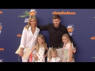 Steven Gerrard & Family // Kids' Choice Sports 2015 Orange Carpet Arrivals