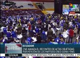 Inicia conteo público de actas y votos de elección ecuatoriana