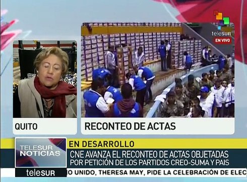 María Elena Wapenka: Hay condiciones en Ecuador para reconteo de votos