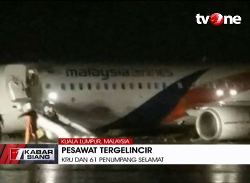 Pesawat Malaysia Airlines Tergelincir, 61 Penumpang Selamat