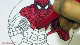 Spiderman Coloring Pages for Kids, How to Drawing Color Spiderman, Learning Colors for Children