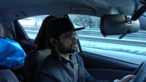 Suraj Sharma driving new Toyota Yaris Hybrid from Uppsala to Karlskrona, Jan 03, 2017