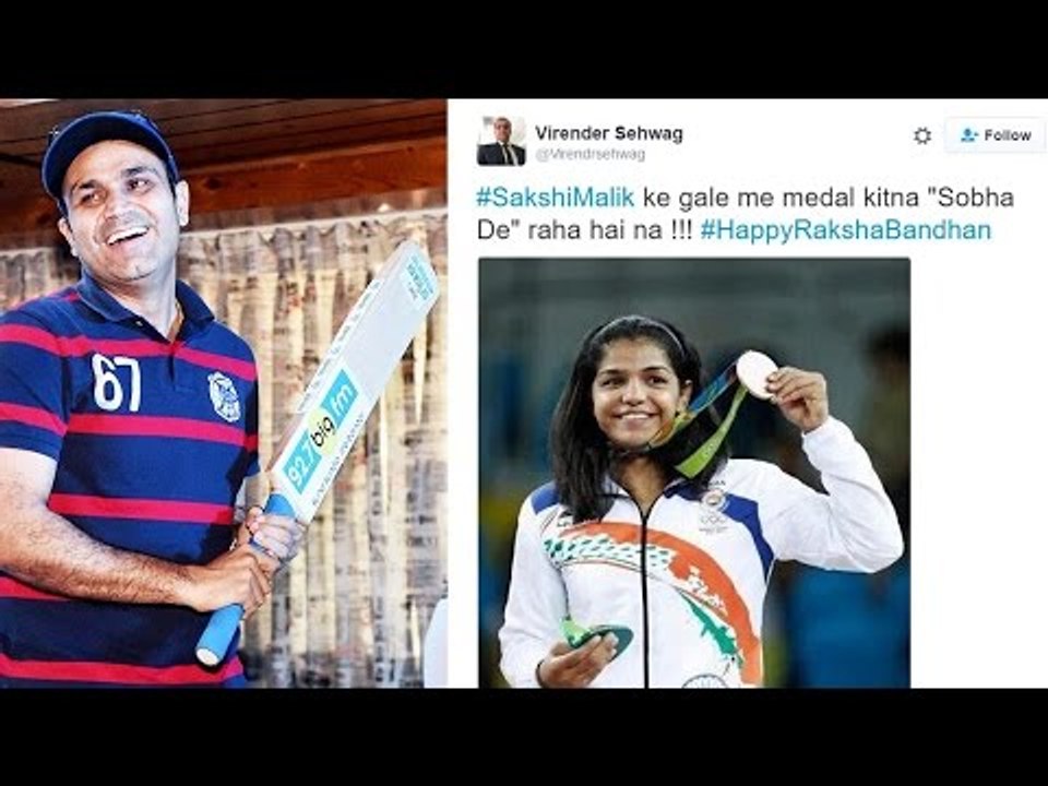 Virender Sehwag congratulates Sakshi Malik in his hilarious fashion | Oneindia News