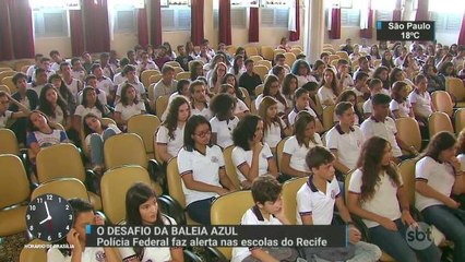 Video herunterladen: Policiais vão a colégios para alertar estudantes sobre ´Jogo da Baleia Azul´