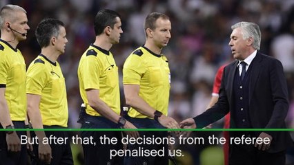 Ancelotti bemoans 'quality' of referee in loss