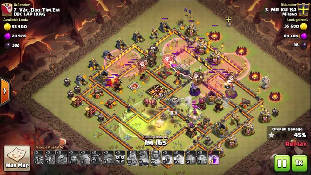 Clash Of Clan TH11 VS TH10 2017+REPLAY 3 STAR LAVALOON, Clash of Clans, Grand Warden, Town Hall 11, Attack Strategy, M