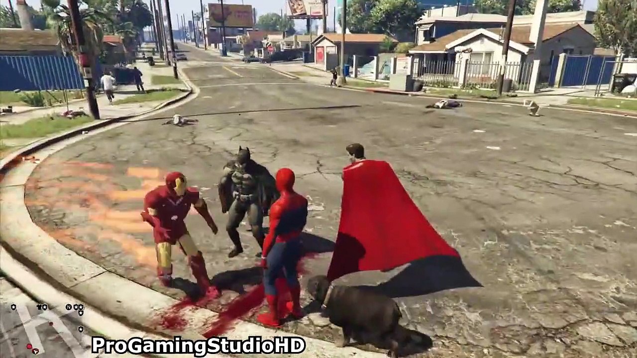 GTA 5 Spiderman, Iron Man, Batman Superman & Captain America (Grand Theft Auto V Mods Compilation)