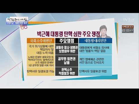 박근혜 전 대통령의 탄핵심판 주요 쟁점은? [광화문의 아침] 438회 20170310