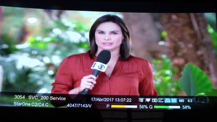 Globo com sinal FTA no Star One C4 Banda C Parabólica