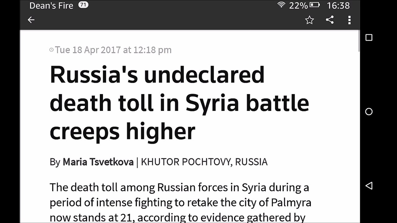 Reuters April 18 Headlines Russia, TPP plus Other Stories