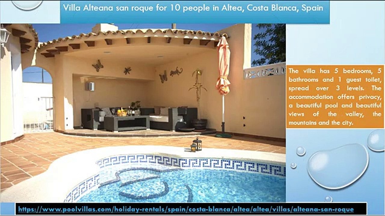 Villa Alteana san roque for 10 people in Altea, Costa Blanca, Spain