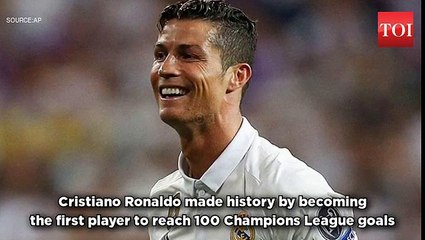 Cristiano Ronaldo first to 100 Champions League goals