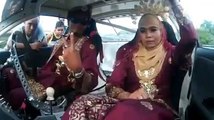 Viral - Wow hebat pasangan ni raikan majlis kahwin main drift