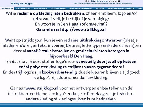 Reclame kleding bedrukken Den Haag