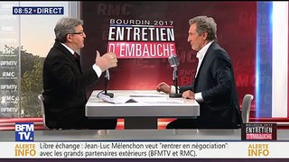 Entretien d'embauche Jean-Luc Mélenchon face à Jean-Jacques Bourdin sur BFMTV le 20/04/2017