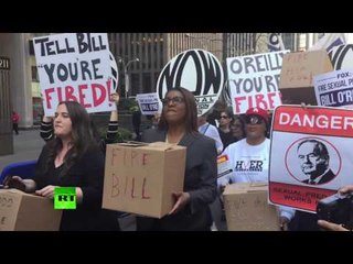 'Stop validating sexual harassment': Protesters outside Fox News demand Bill O'Reilly be fired