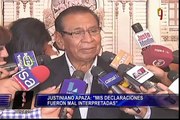 Justiniano Apaza: “Mis declaraciones fueron malinterpretadas”