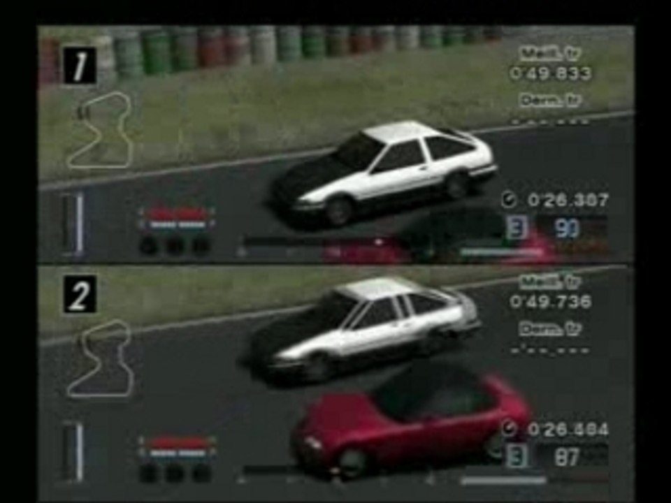 Gt4 duel 1 AE86 vs cappuccino chemical love initial D
