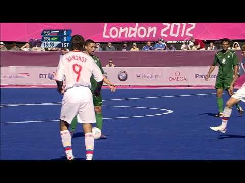 Football 7-a-side - RUS vs BRA - Men's Semifinal 1 - 1st Half - London 2012 Paralympic Games.mp4