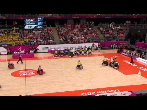 Wheelchair Rugby CAN versus SWE Mixed Pool Phase Group B London 2012 Paralympic Games