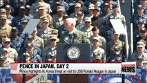 Pence sends warning to N. Korea aboard USS Ronald Reagan in Japan