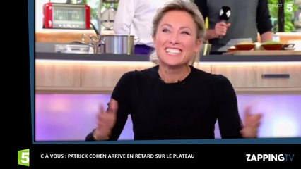 C à vous : Patrick Cohen en retard sur le plateau, Anne-Sophie Lapix le tacle (vidéo)