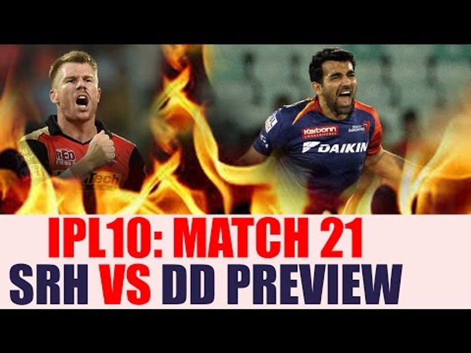 IPL 10: SRH skipper David Warner to face Zaheer Khan led DD, Match 21 PREVIEW | Oneindia News