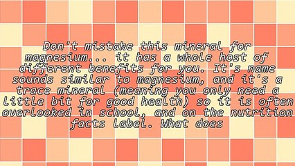 Manganese - The Overlooked Trace Mineral: Why You Should Have It And Where To Find It