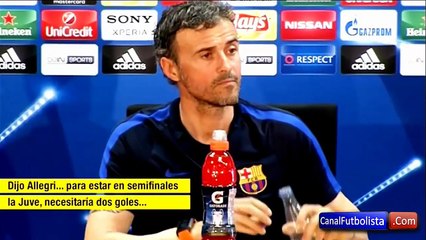 Luis Enrique cree en la remontada del Barcelona ante Juventus