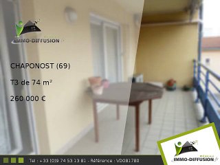 T3 A vendre Chaponost 74m2 - 260 000 Euros
