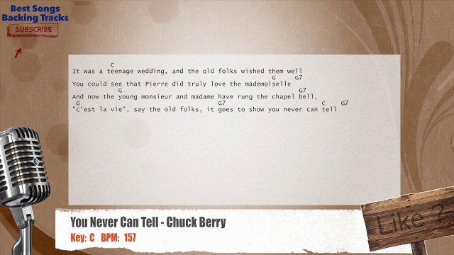 You Never Can Tell - Chuck Berry Vocal Backing Track
