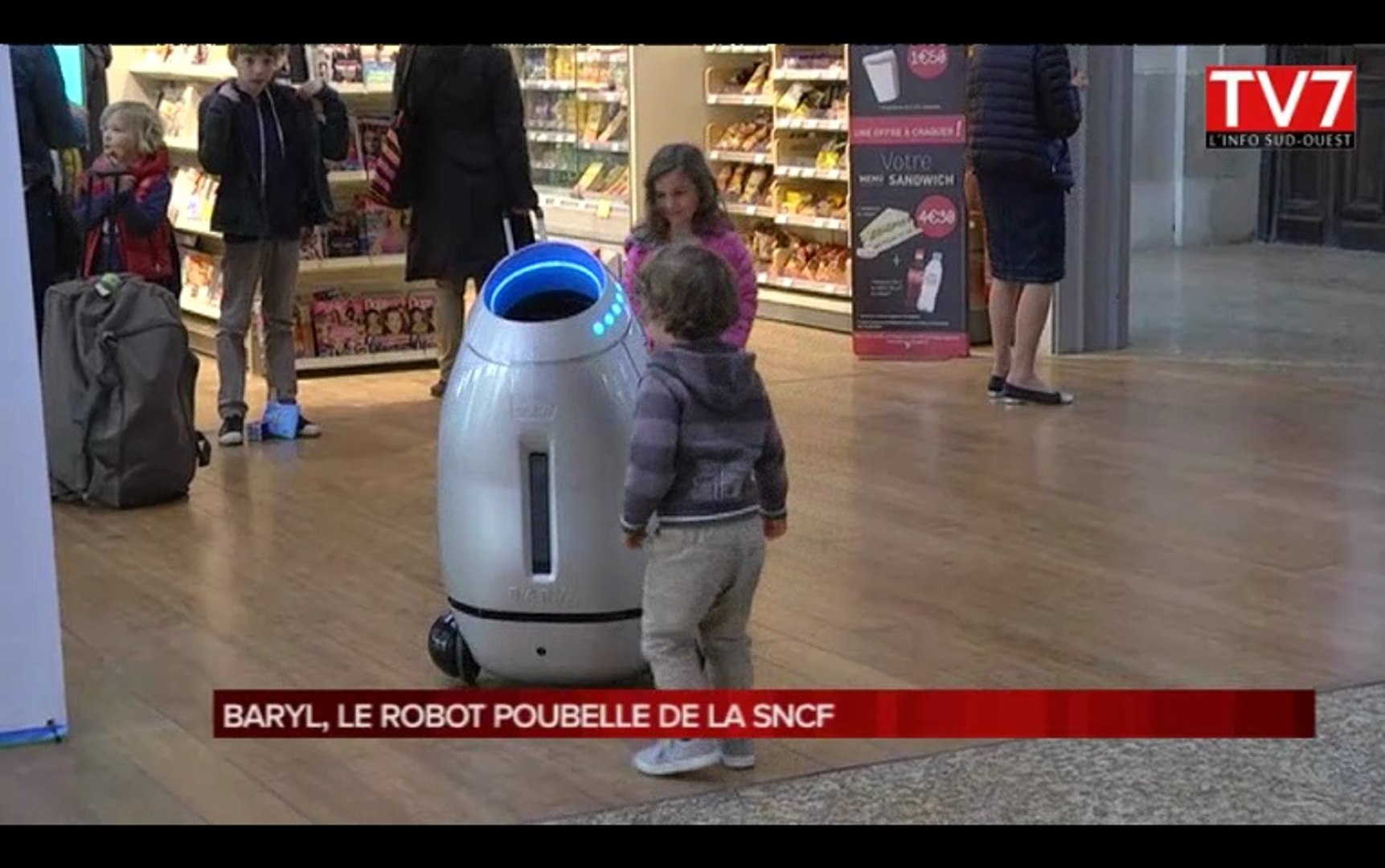 Découvrez Baryl, le petit robot poubelle de la SNCF - Vidéo Dailymotion