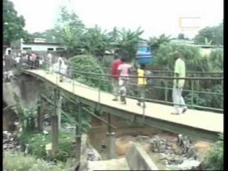 Dégats causées par les fortes pluies sur l'autoroute du Nord
