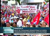 Defiende chavismo con marcha pacífica su soberanía y gobierno