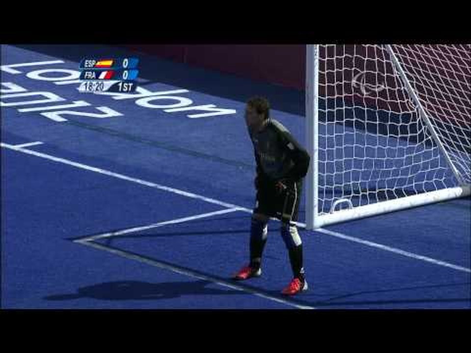 Football 5 a side   ESP versus FRA   1st half   Men's Semifinal 1   London 2012 Paralympic Games