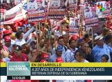 Avanza en Caracas la marcha por la defensa de la paz en Venezuela