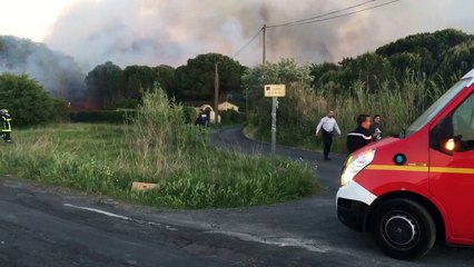 CAP D'ADGE - 2017 - Incendie chemin de la causse à notre dame le 19 avril 2017