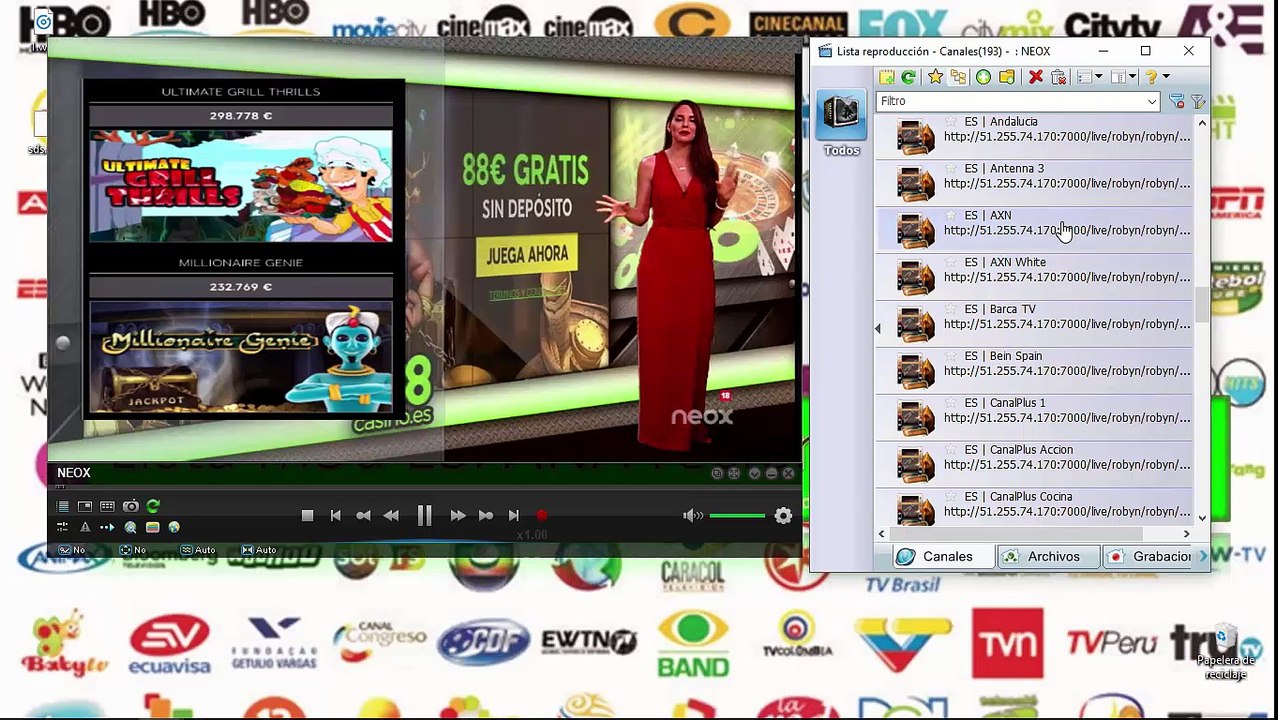 lista m3u  España octubre 2017, canales españoles para ver tv gratis iptv mas reciente actualizada