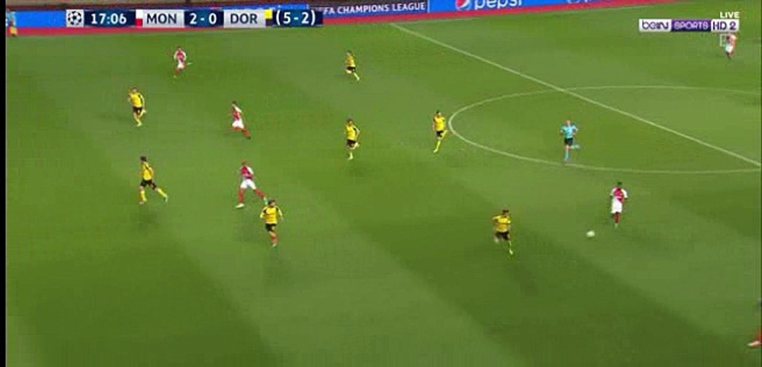 هدف موناكو الثاني في مرمى دورتموند