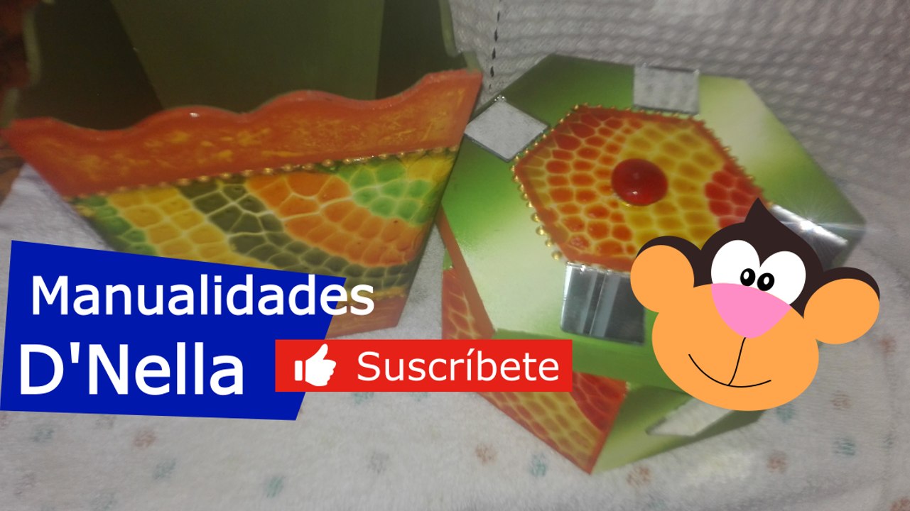 Manualidades: Cajitas Con Falsos Acabados Imitacion Mosaico By:"Taller Dnella 2017"