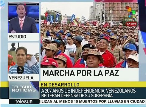 Venezuela: marea roja toma Caracas en defensa de la paz y soberanía